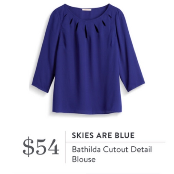 Skies are Blue Cutout Blouse Top Shirt